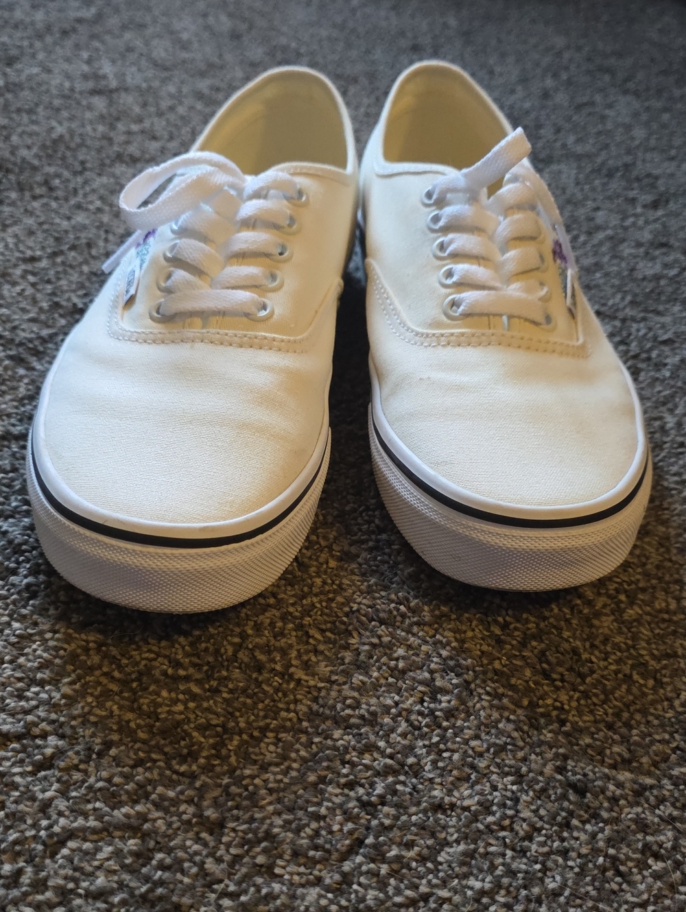 Vans Authentic Floral Embroidery Sneakers Women's Size 10